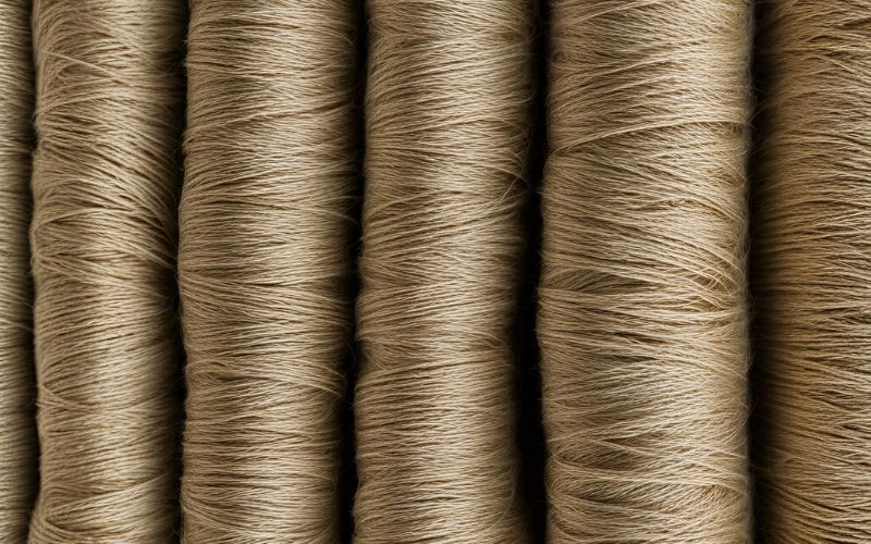 Les fibres de lin sont filées, c'est-à-dire transformées en fils longs et fins