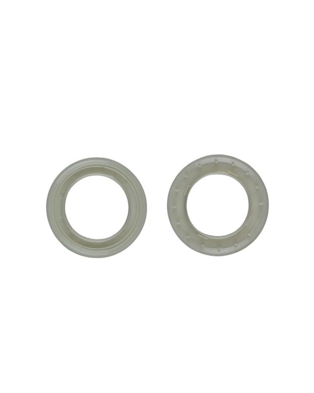 Plastic clip-on eyelets 40mm Silver - Tissushop