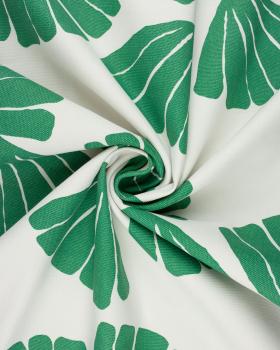 Canvas imprimé feuillage vert Blanc - Tissushop