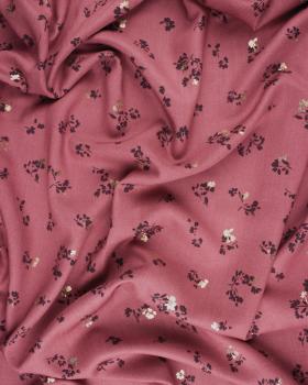 Small golden flowers radiance viscose Strawberry - Tissushop