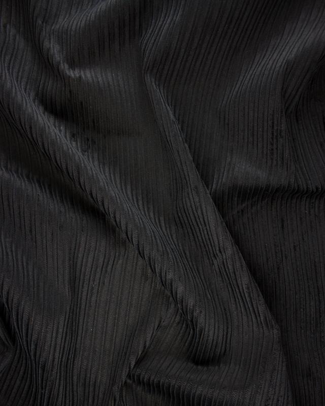 Irregular Fun Corduroy Plain Fabric Black - Tissushop