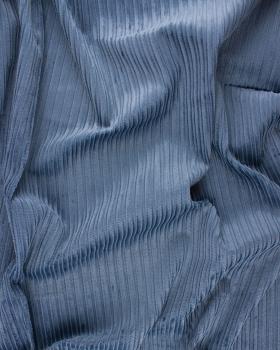 Irregular Fun Corduroy Plain Fabric Blue Jeans - Tissushop