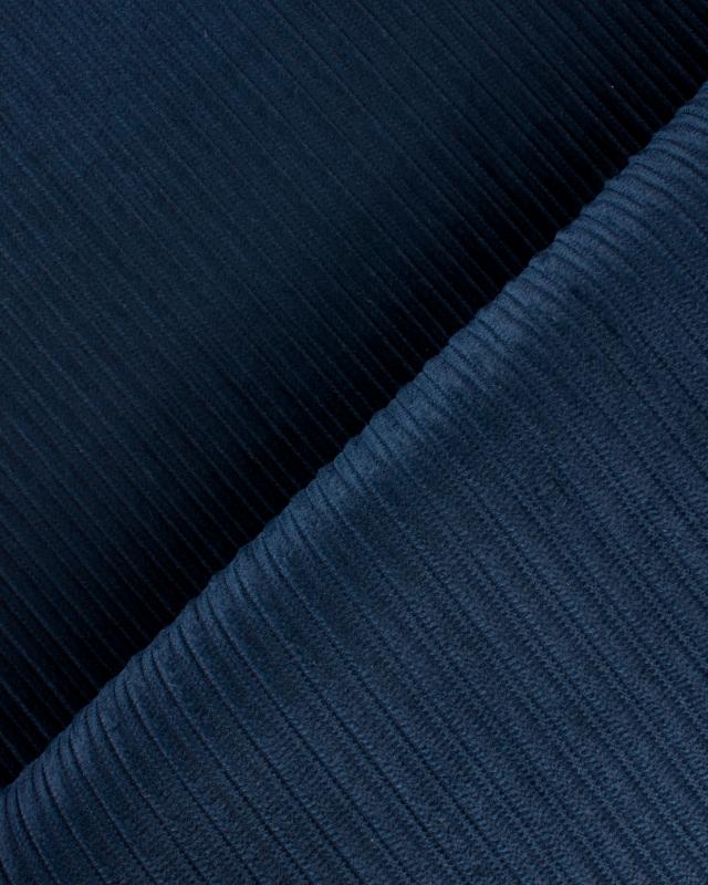 Irregular Fun Corduroy Plain Fabric Navy Blue - Tissushop