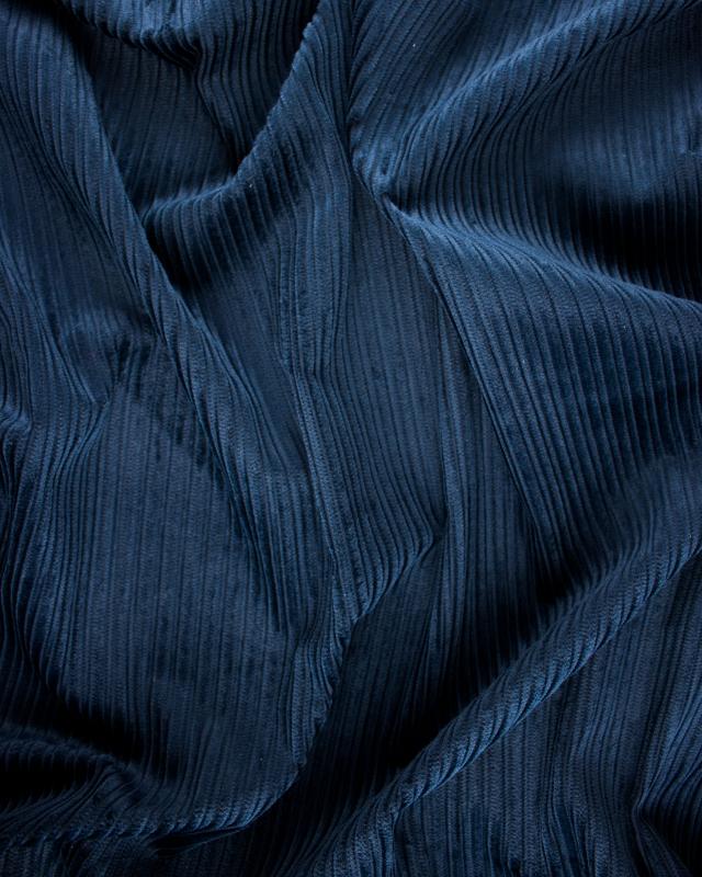 Irregular Fun Corduroy Plain Fabric Navy Blue - Tissushop