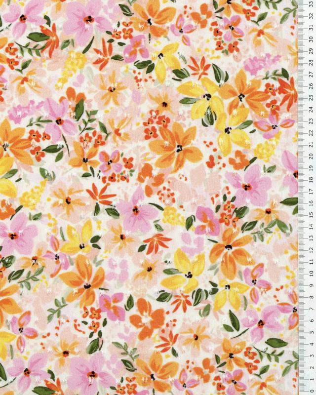 Viscose digital printing flowers pattern - Tissushop