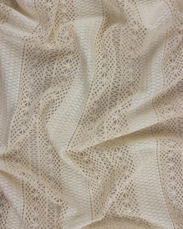 Tissu Maille dentelle Beige - Tissushop