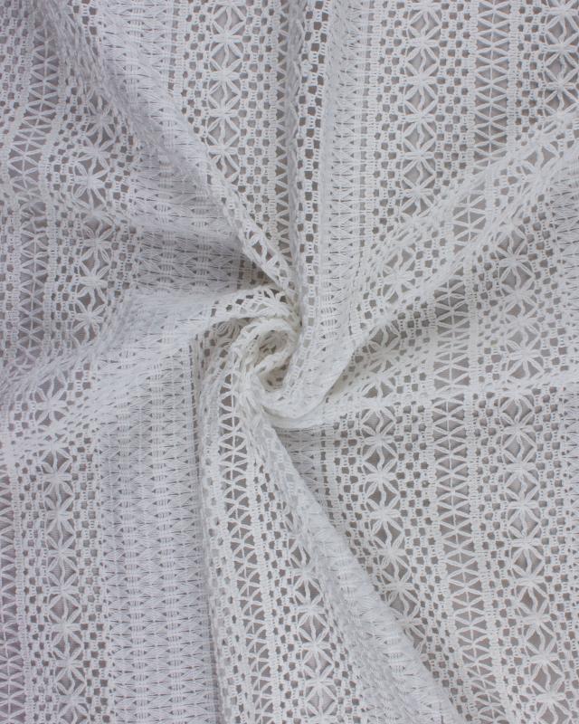 Tissu Maille dentelle Blanc - Tissushop