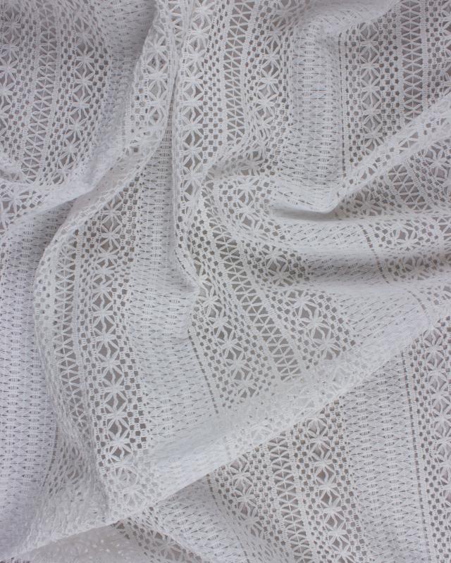 Tissu Maille dentelle Blanc - Tissushop