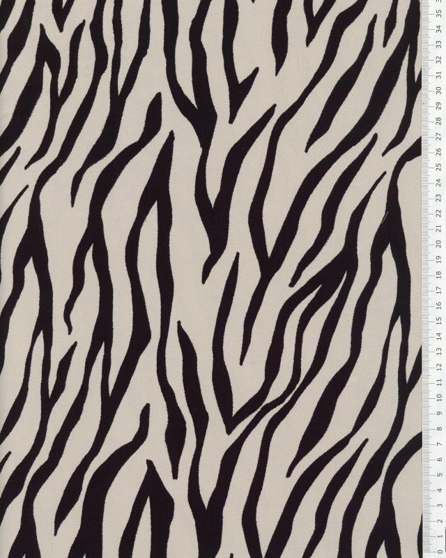 Gabardine Strech Zebra Imitation Beige - Tissushop