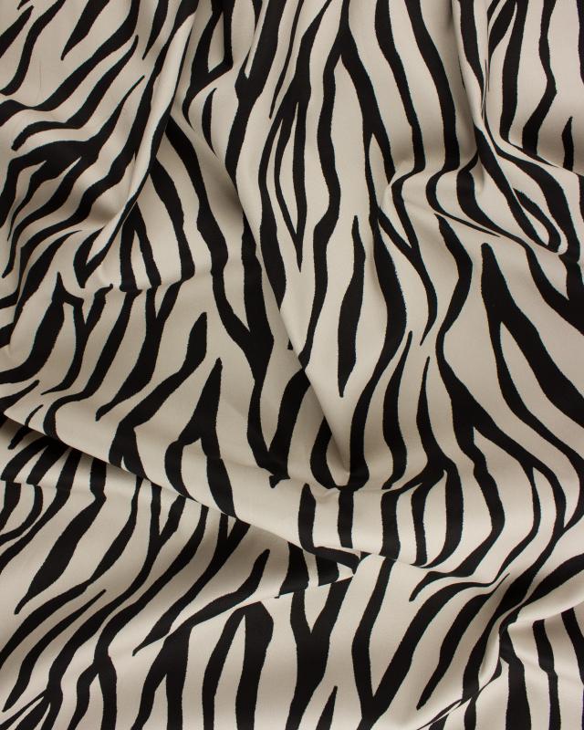 Gabardine Strech Zebra Imitation Beige - Tissushop