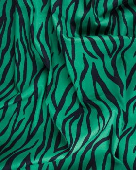 Gabardine Strech Zebra Imitation Green - Tissushop