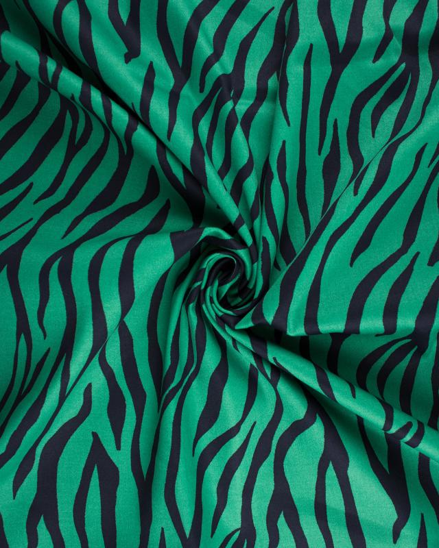 Gabardine Strech Zebra Imitation Green - Tissushop