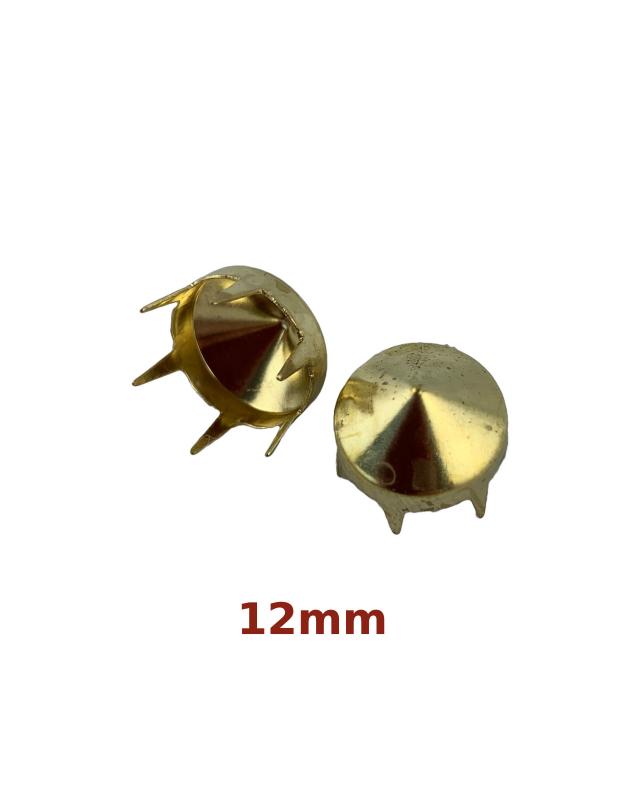 Decorative Rivets Pyramid round - 12 mm (x20) Gold - Tissushop