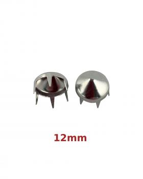 Decorative Rivets Pyramid round - 12 mm (x20) Silver - Tissushop