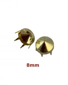 Rivets décoratifs à griffes pyramide rond - 8 mm (x30) Or - Tissushop