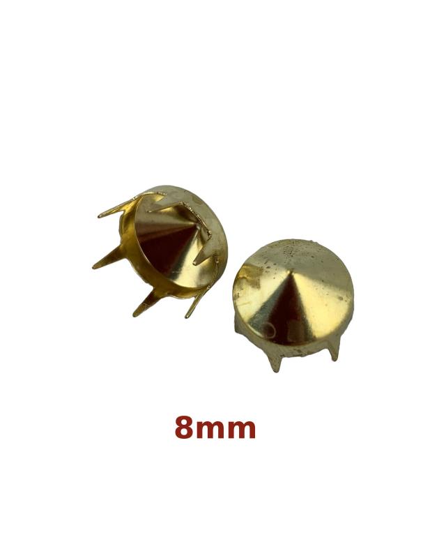 Decorative Rivets Pyramid round - 8 mm (x30) Gold - Tissushop