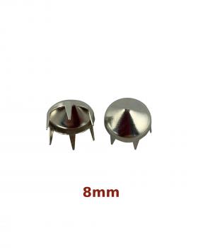 Decorative Rivets Pyramid round - 8 mm (x30) Silver - Tissushop