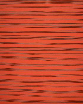 Fleece Sweater Stripes Terracotta - Tissushop