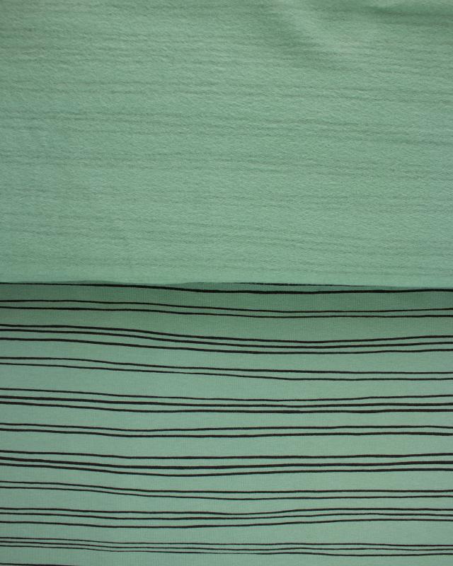 Fleece Sweater Stripes Green - Tissushop