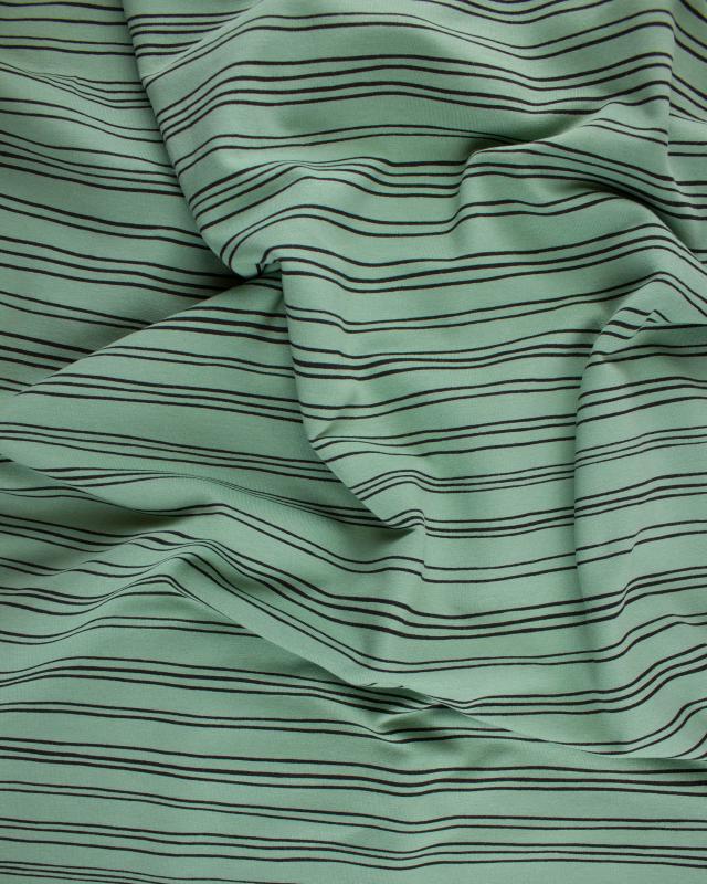 Fleece Sweater Stripes Green - Tissushop