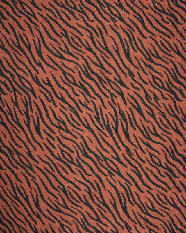 Fleece Sweater Zebra Print Brown - Tissushop