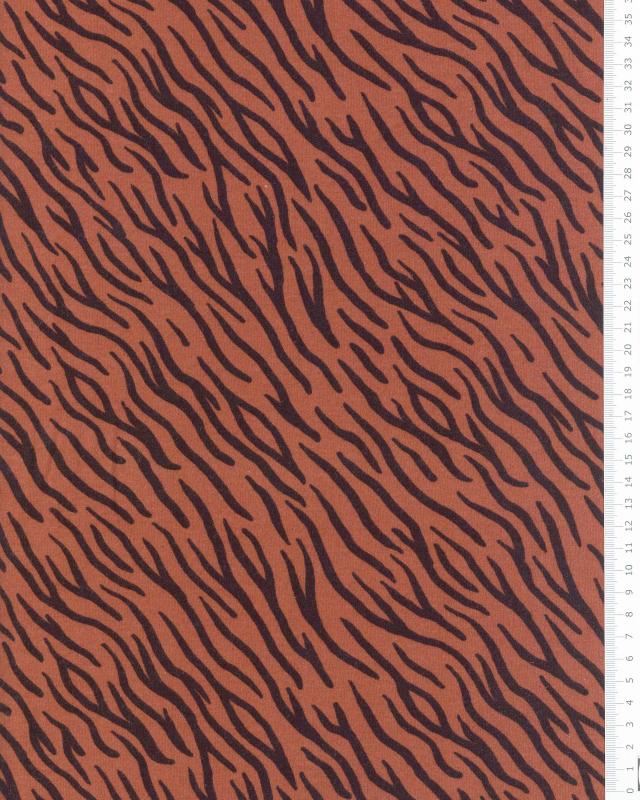 Fleece Sweater Zebra Print Brown - Tissushop