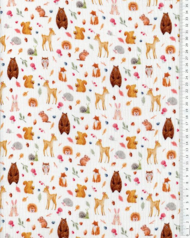 Double Gauze Forest Animals - Tissushop