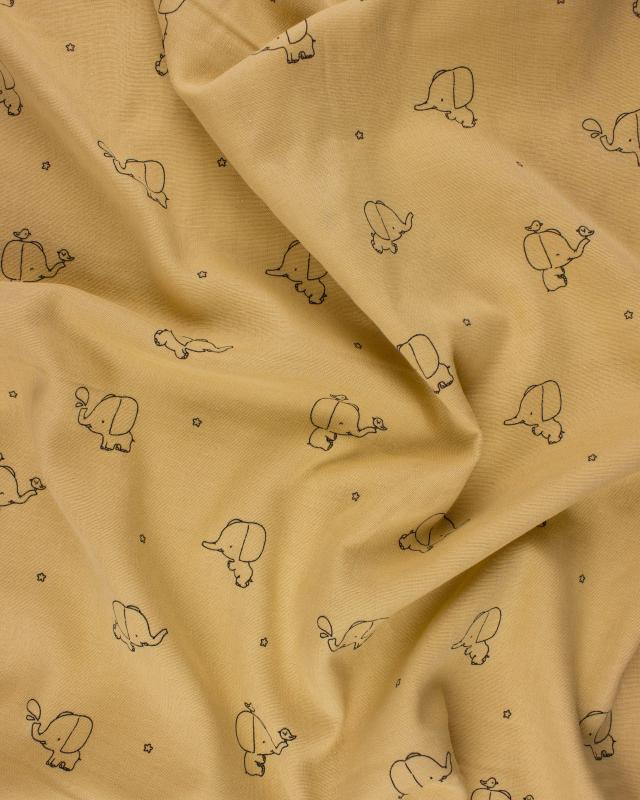 Double Gauze Elephant Yellow - Tissushop