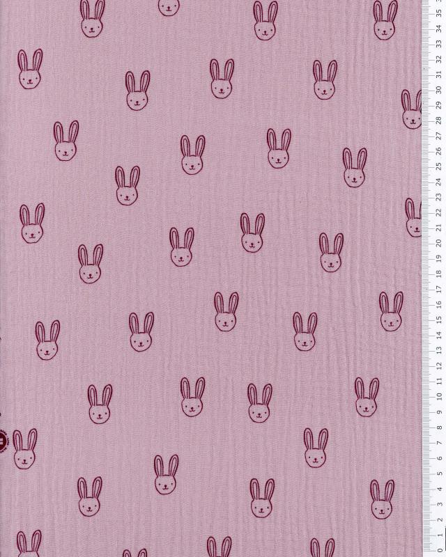 Double Gauze Bunny Plum - Tissushop