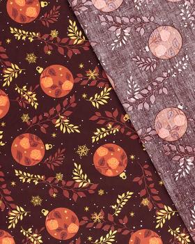 Magical Christmas Cotton Poplin Bordeaux - Tissushop