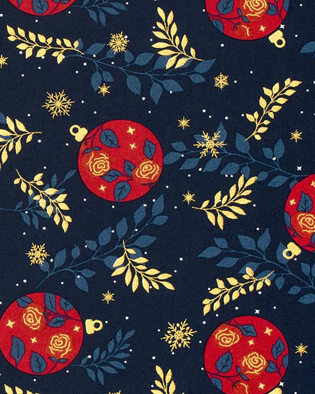 Magical Christmas Cotton Poplin Blue - Tissushop