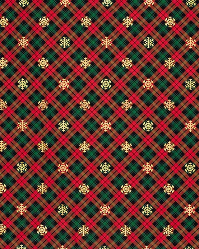 Christmas Tartan Flannel Red - Tissushop