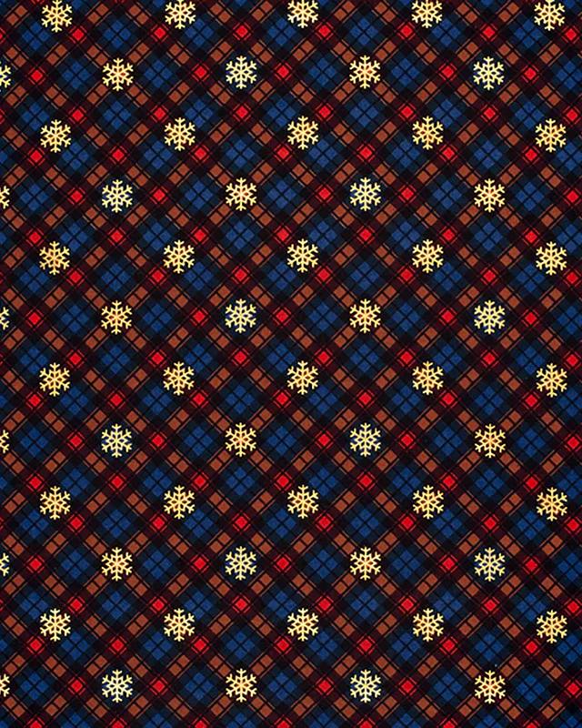 Christmas Tartan Flannel Blue - Tissushop