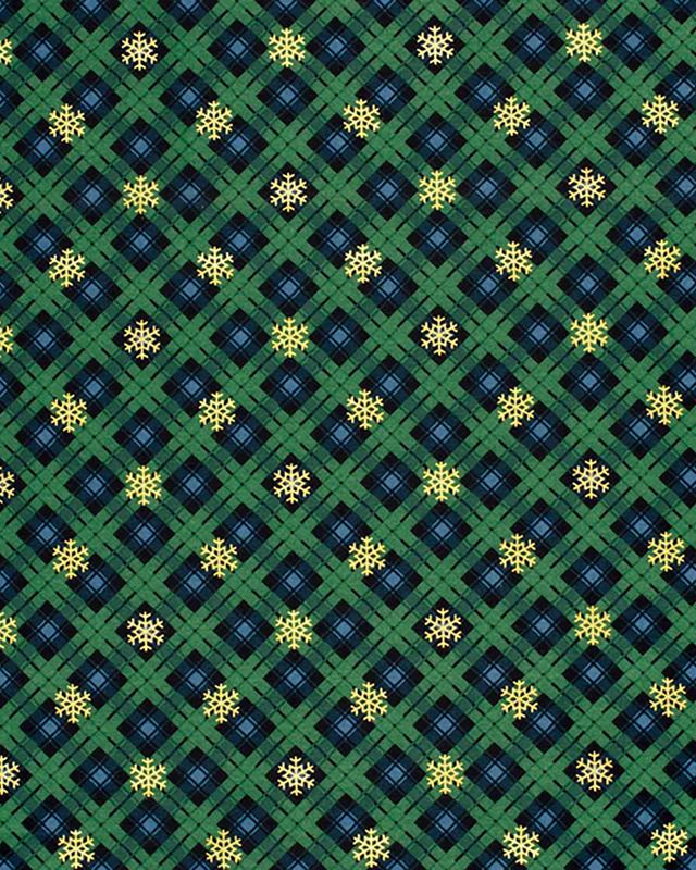 Christmas Tartan Flannel Green - Tissushop