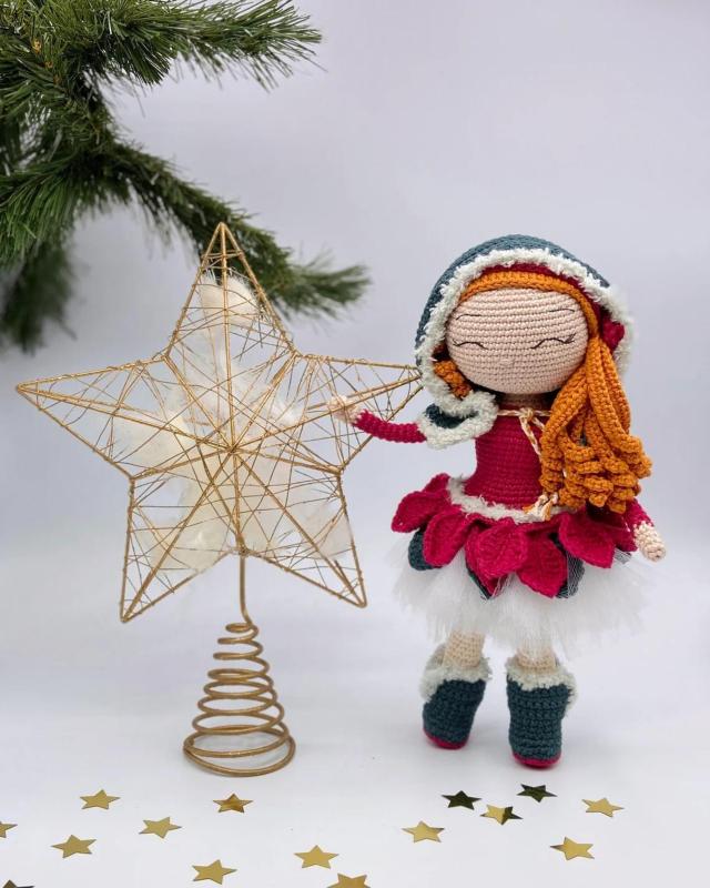 Rose, la poupée de Noël - Tissushop