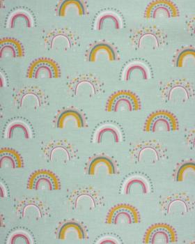 Flannel Rainbow Pattern Green - Tissushop