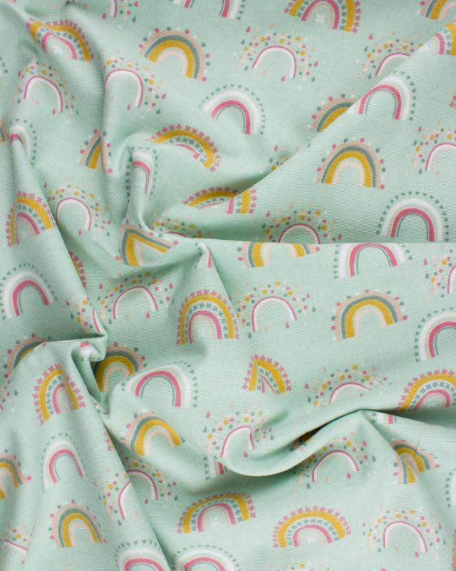 Flannel Rainbow Pattern Green - Tissushop