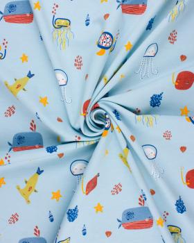 Jersey Animaux Marins Bleu - Tissushop