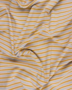 Lurex Stripe Jersey Mustard - Tissushop