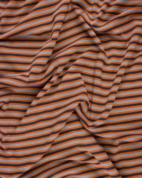 Lurex Stripe Jersey Orange - Tissushop