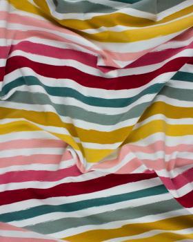 Jersey French Terry Degradees stripes Multicolor - Tissushop