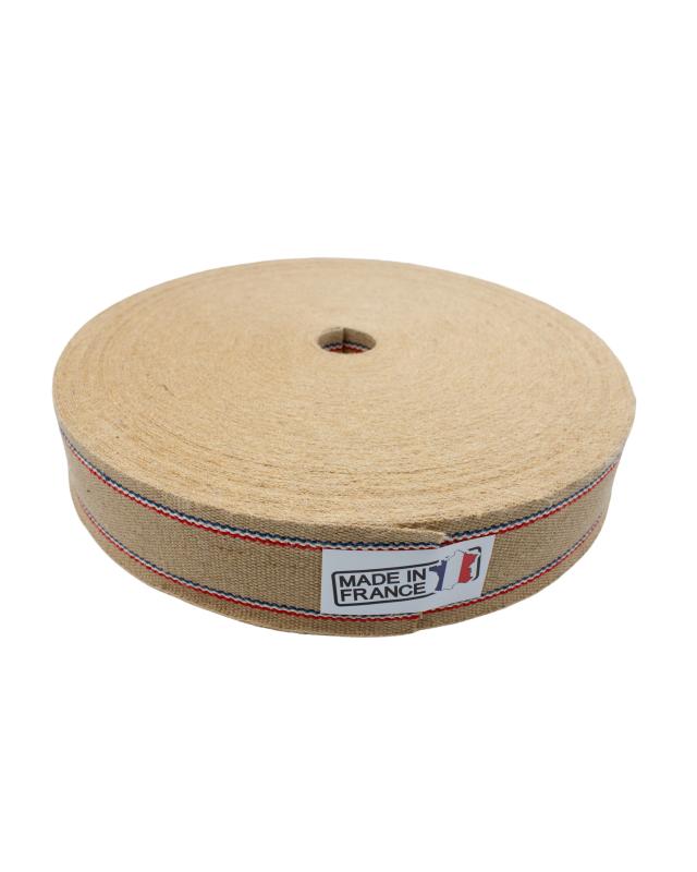 Jute Webbing Ulphostery CS 811 Twin Tricolor stripe 85 mm - Tissushop