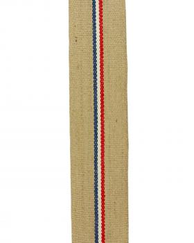 Sangle de Jute Tapissier CS 811 Rayure Tricolore en 85 mm - Tissushop