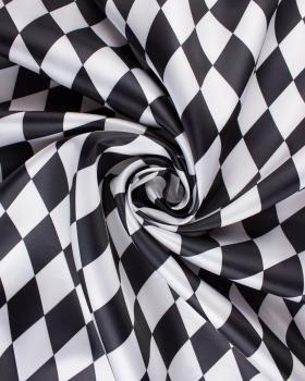 Satin Losange Noir et Blanc - Tissushop