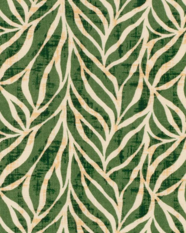 Cotton Viscose Foliage Pattern Green - Tissushop