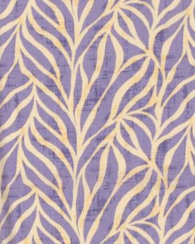 Cotton Viscose Foliage Pattern Plum - Tissushop