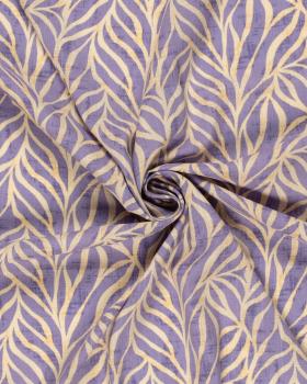 Coton Viscose Feuillage Lilas - Tissushop