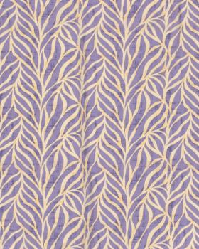 Cotton Viscose Foliage Pattern Plum - Tissushop