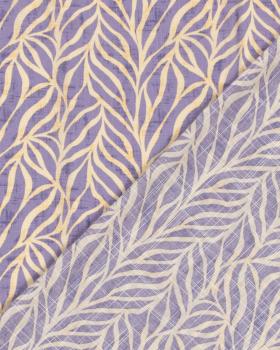 Cotton Viscose Foliage Pattern Plum - Tissushop