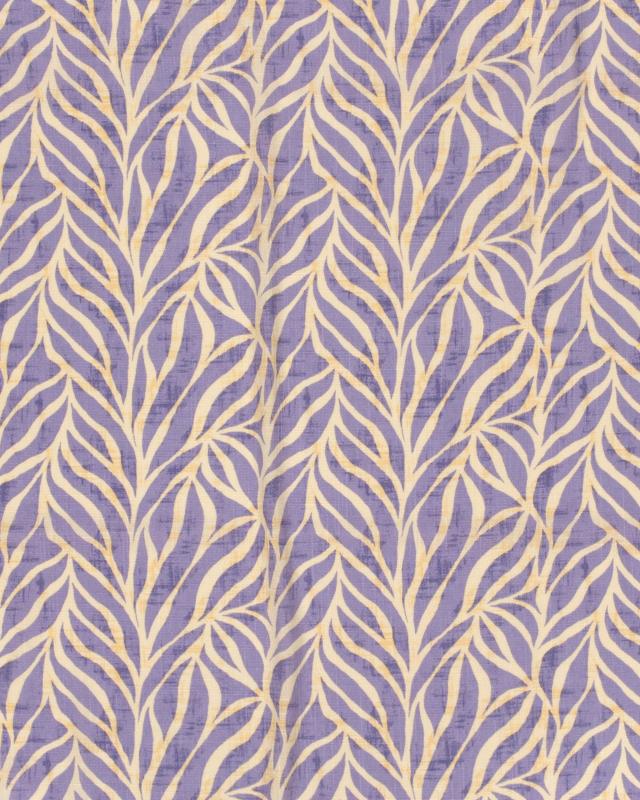 Cotton Viscose Foliage Pattern Plum - Tissushop